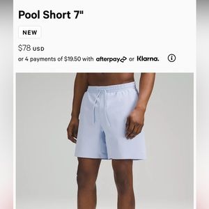Lululemon Pool Short 7”